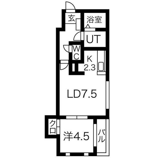 202号室 間取り