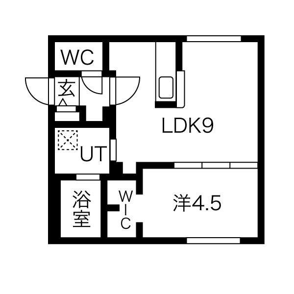 1LDK・LDK9帖と洋室4.5帖