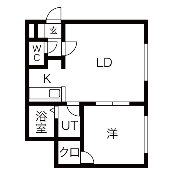 共通参考間取り図（当室の図未確認）