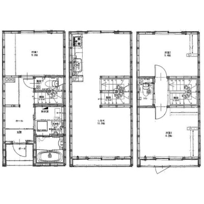 当室間取り図（1～3階）