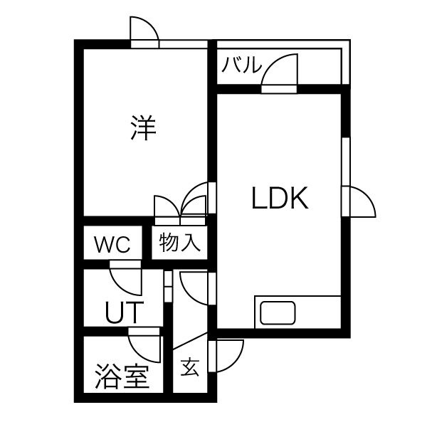 元募集の参考間取り図（203号室対応未確認）