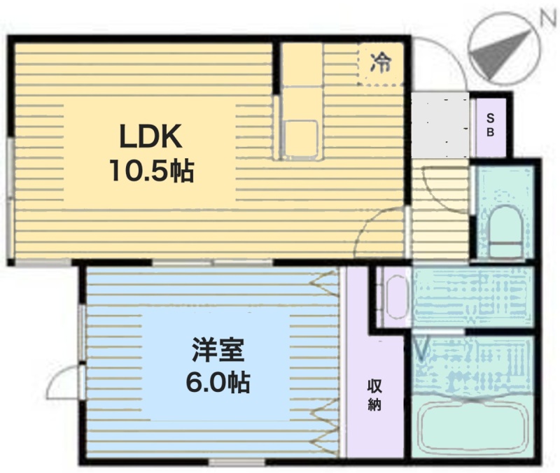 間取図（1LDK・38.92㎡）