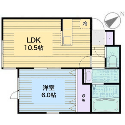 間取図（1LDK・38.92㎡）