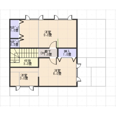 2階間取り参考図（室内の実写真ではありません）