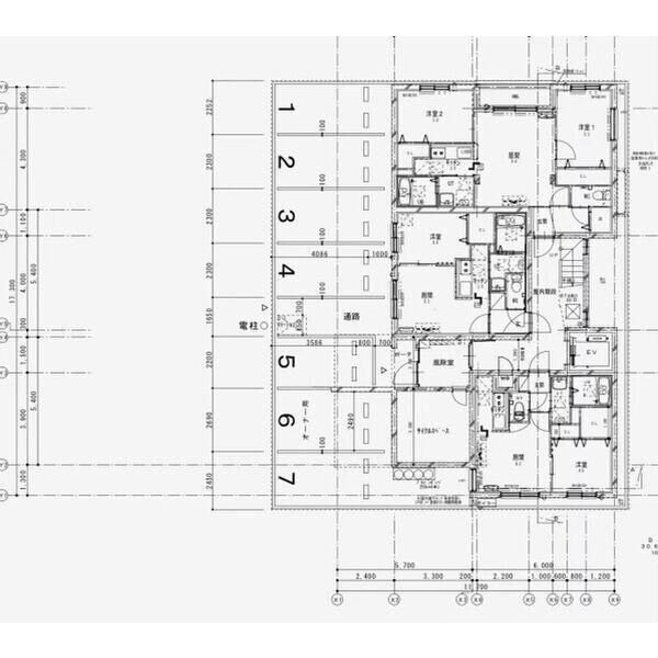 建物1階の配置参考図（203号室の室内写真ではありません）