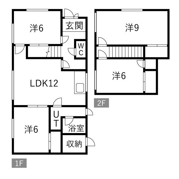 1階・2階の間取り図