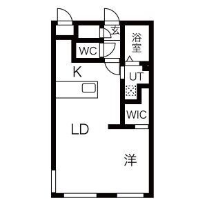 403号室・1LDK・34.24㎡。LD8.9帖、洋室3.7帖、K2.5帖