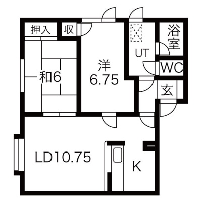 LD10.75帖・和室もある2LDK