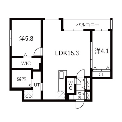 402号室 間取り