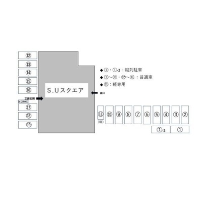 駐車場配置図（区画・空き状況要確認）