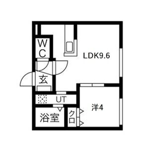 306号室・LDK9.6帖と洋室4帖