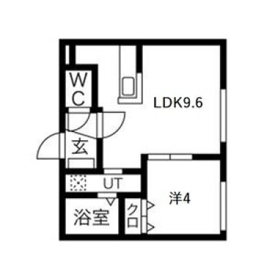 306号室・LDK9.6帖と洋室4帖
