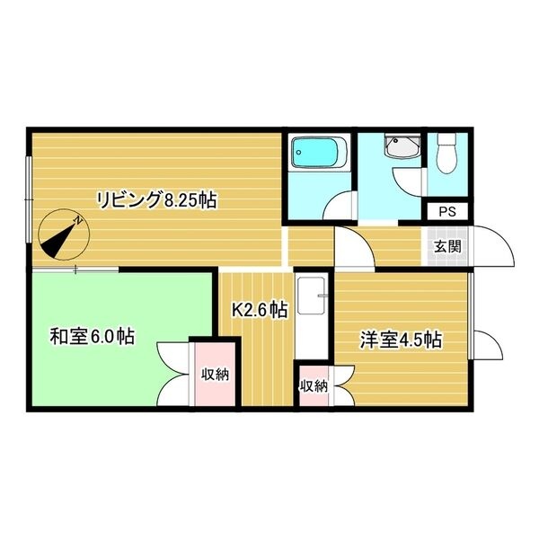 201号室 間取り図
