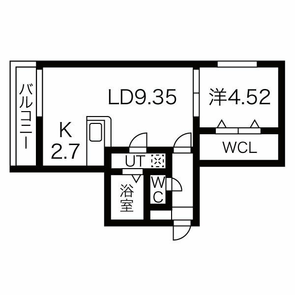303号室タイプ・LDK12帖と洋室4.5帖