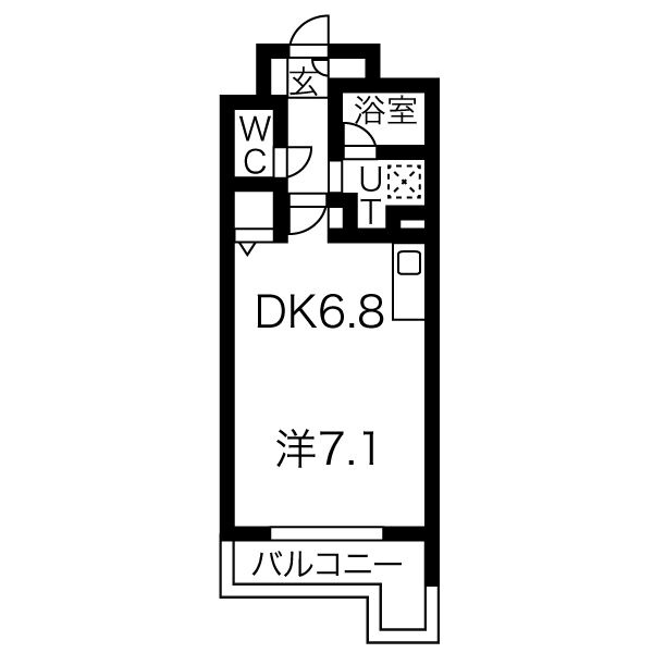 1DK・33.17㎡の間取り