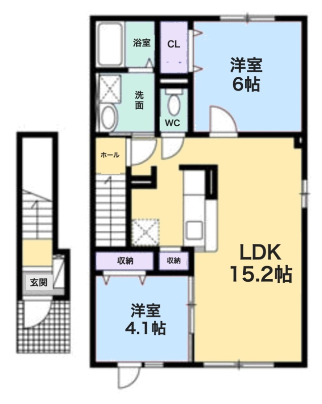 間取図（明るい配色で作成）