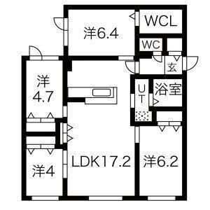 82.53㎡、4つの洋室を備えた4LDK