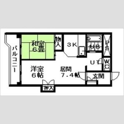 203号室の間取り