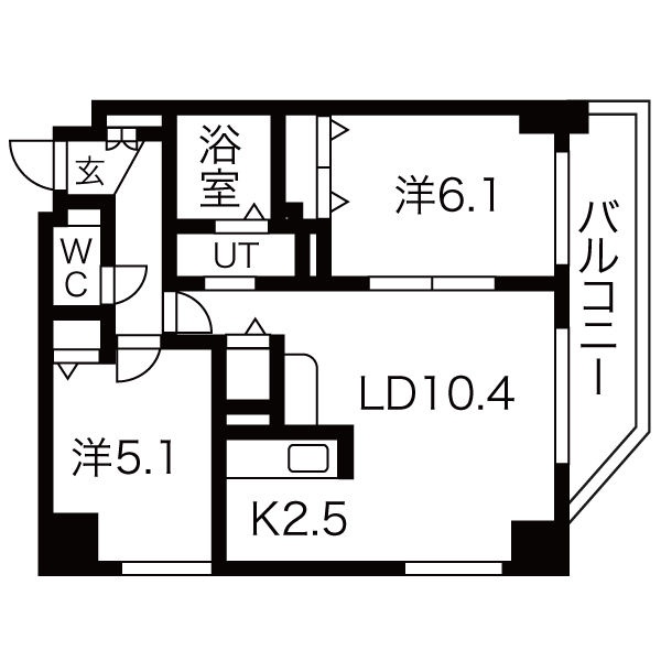 402号室の間取り図
