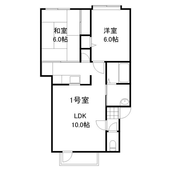 2LDK・47.55㎡の間取り