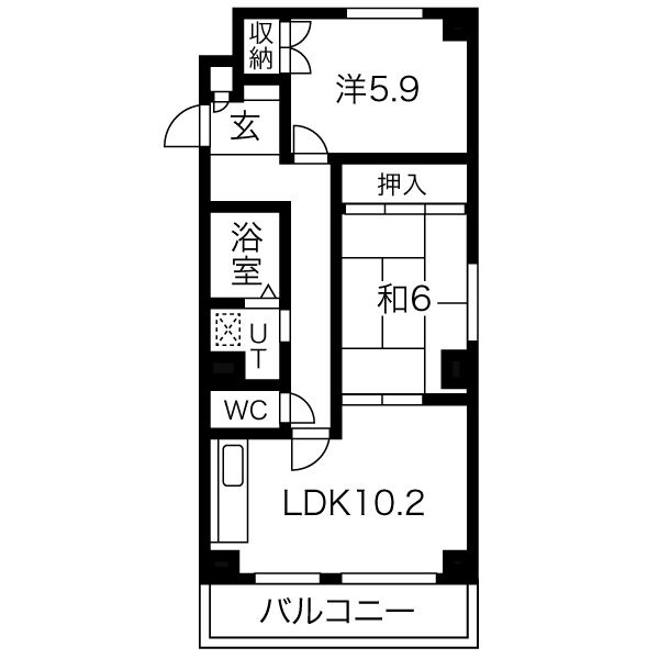 107号室・間取り図