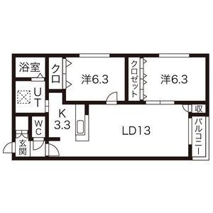 間取り図（2号室タイプ）