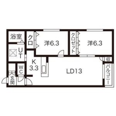 間取り図（2号室タイプ）