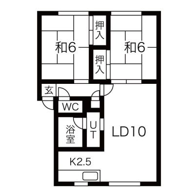 202号室の間取り