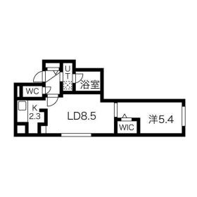 参考間取り（2階以上の2号室）