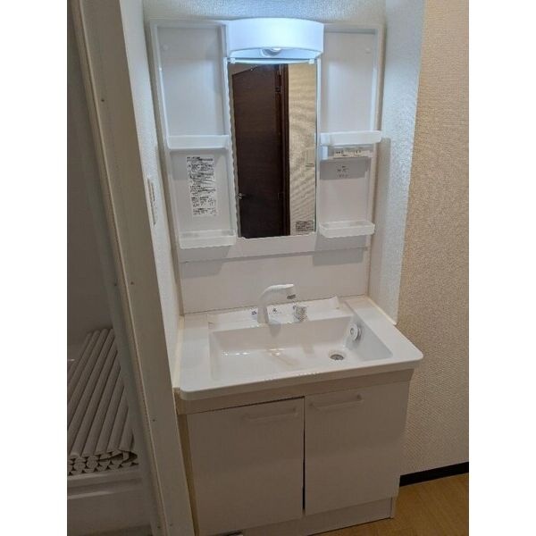 収納付きのシャワー洗面化粧台