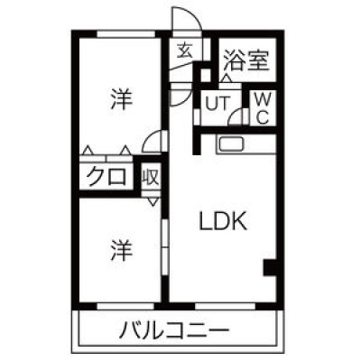 202号室の間取り