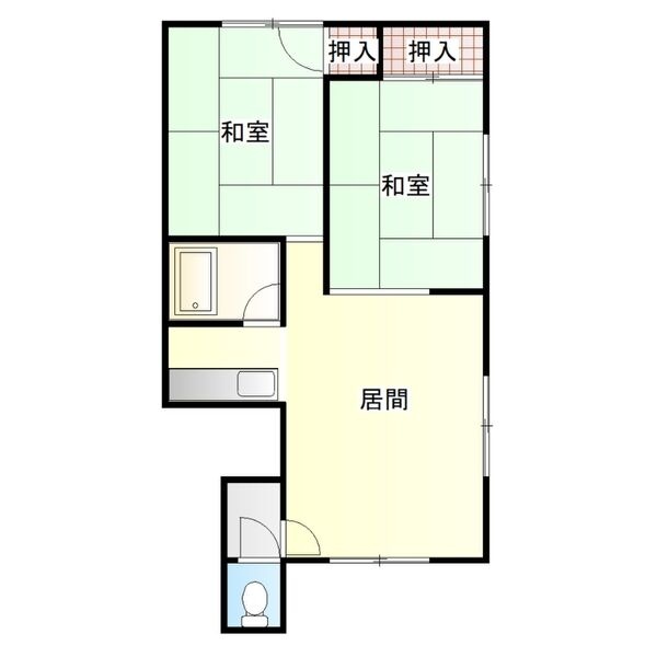 ２つの和室を備えた２ＬＤＫ