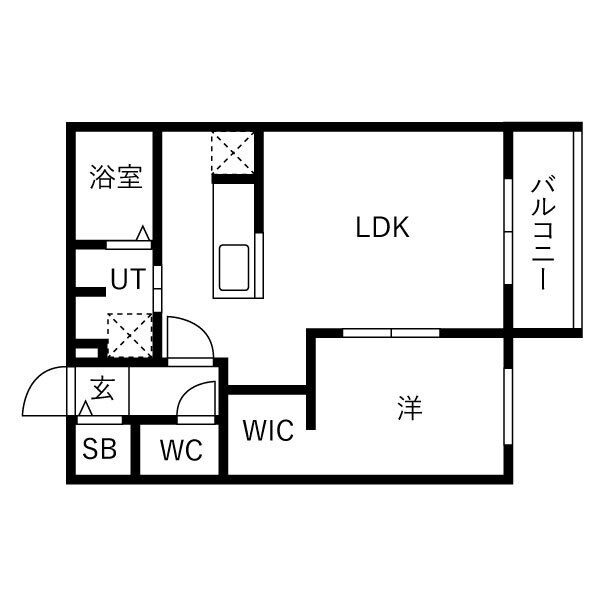 303号室・Fタイプ／1LDK