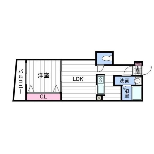 303号室の間取り