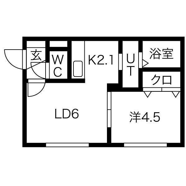 403号室の間取り