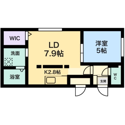 間取図 1LDK 37.13㎡（同タイプ別室）