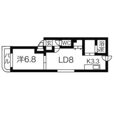 401号室の間取り図