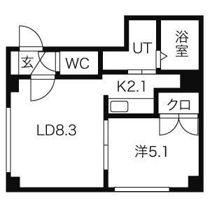 102号室の間取り図