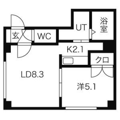 102号室の間取り図