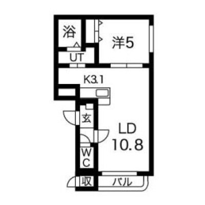 302号室 間取り図