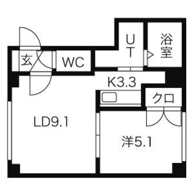 102号室の間取り図