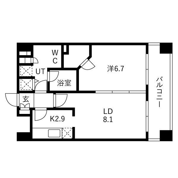 603号室の間取り