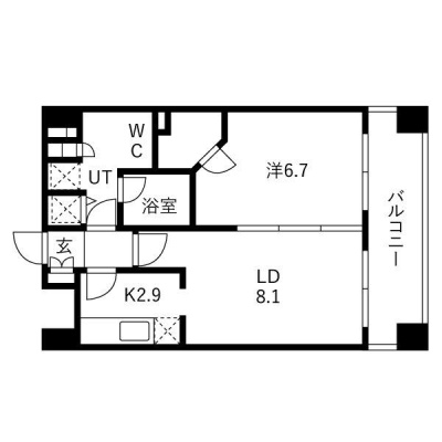 603号室の間取り