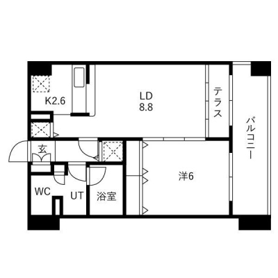 301号室の間取り