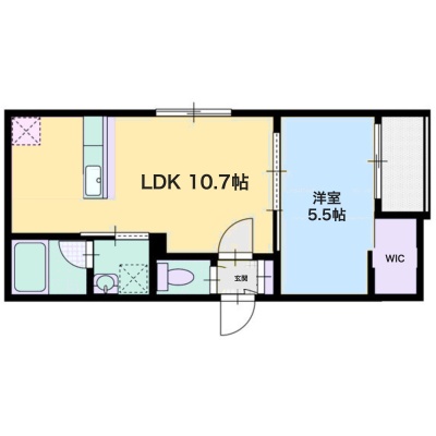 103号室 間取図（1LDK・35.19㎡）