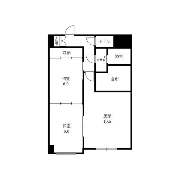 LD10.5帖・K3帖・洋室6帖・和室6帖の2LDK