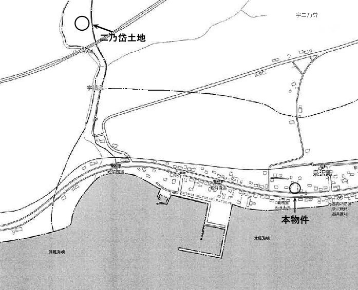 泉沢、二乃岱位置関係