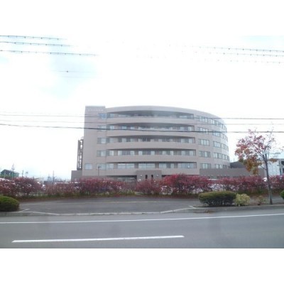 病院まで1200m、総合病院、岩内協会病院