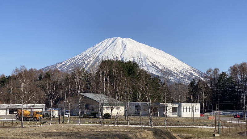 土地から見える羊蹄山