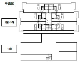 平面図１R＋ロフト（※間取り図は手書きの為、現況優先）
